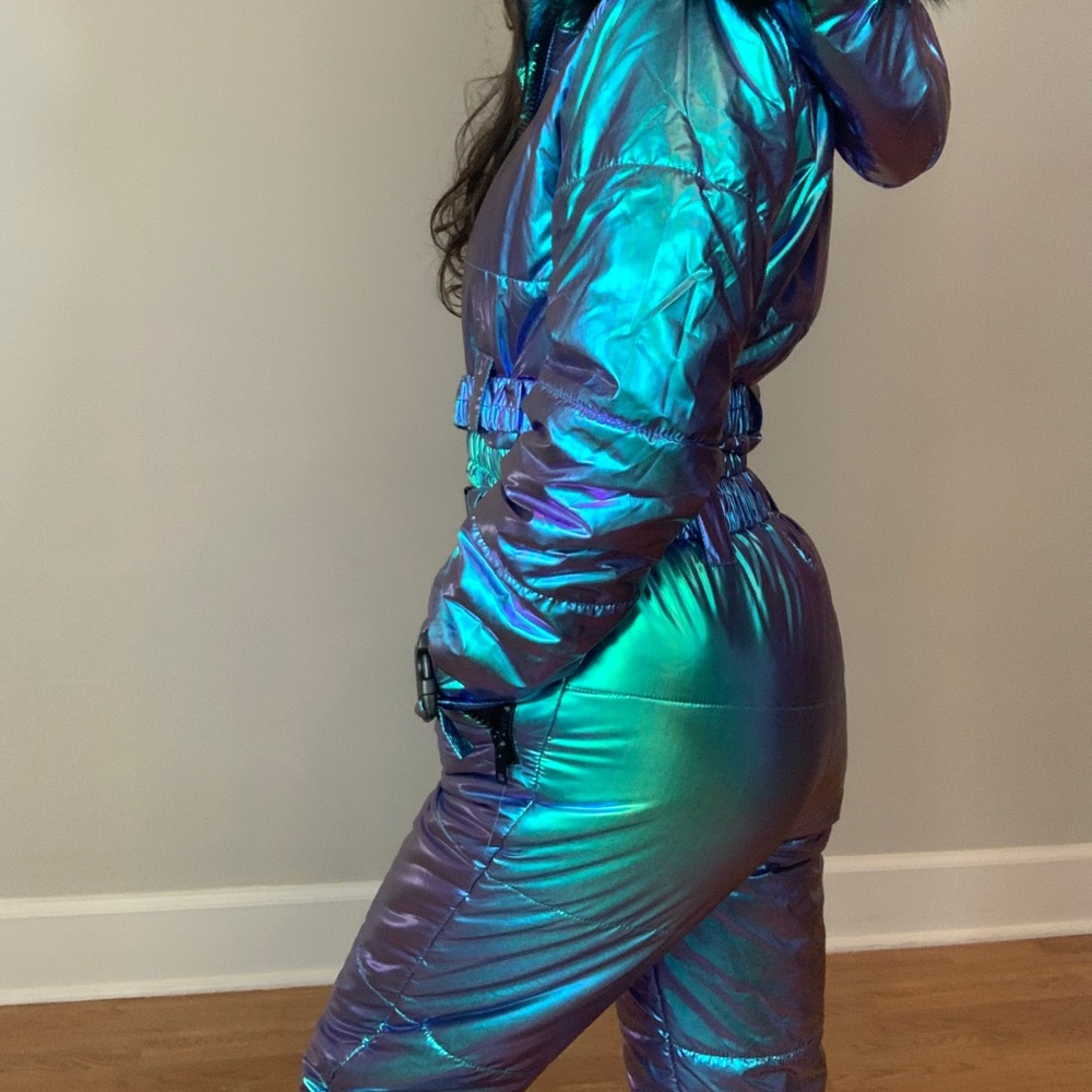 iridescent holograph club exx colder snow suit ski - Picture 15 of 15
